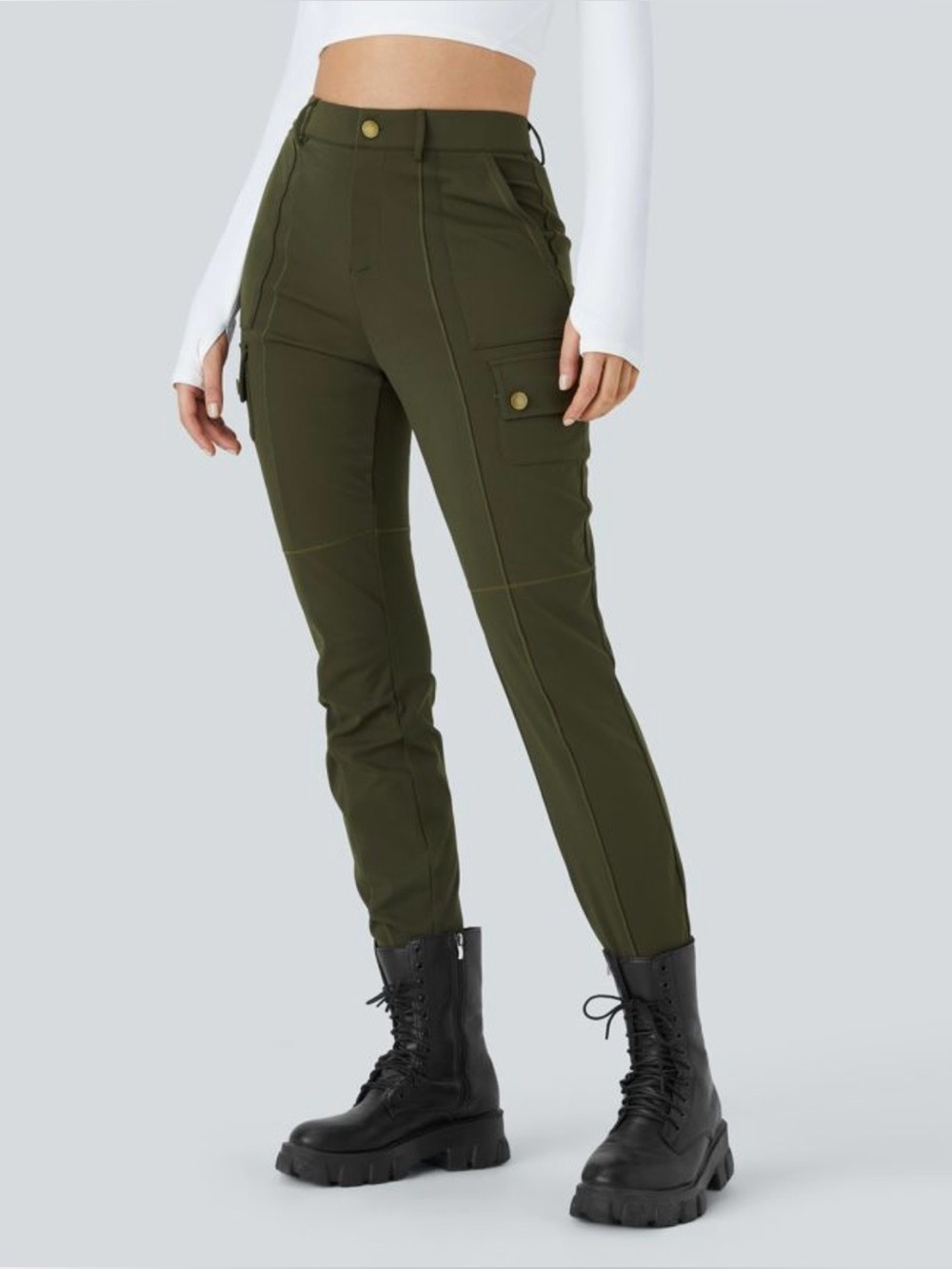 Halara DayStretch High Waisted Zipper Pockets
Solid Skinny Cargo Pants M - Picture 1 of 7